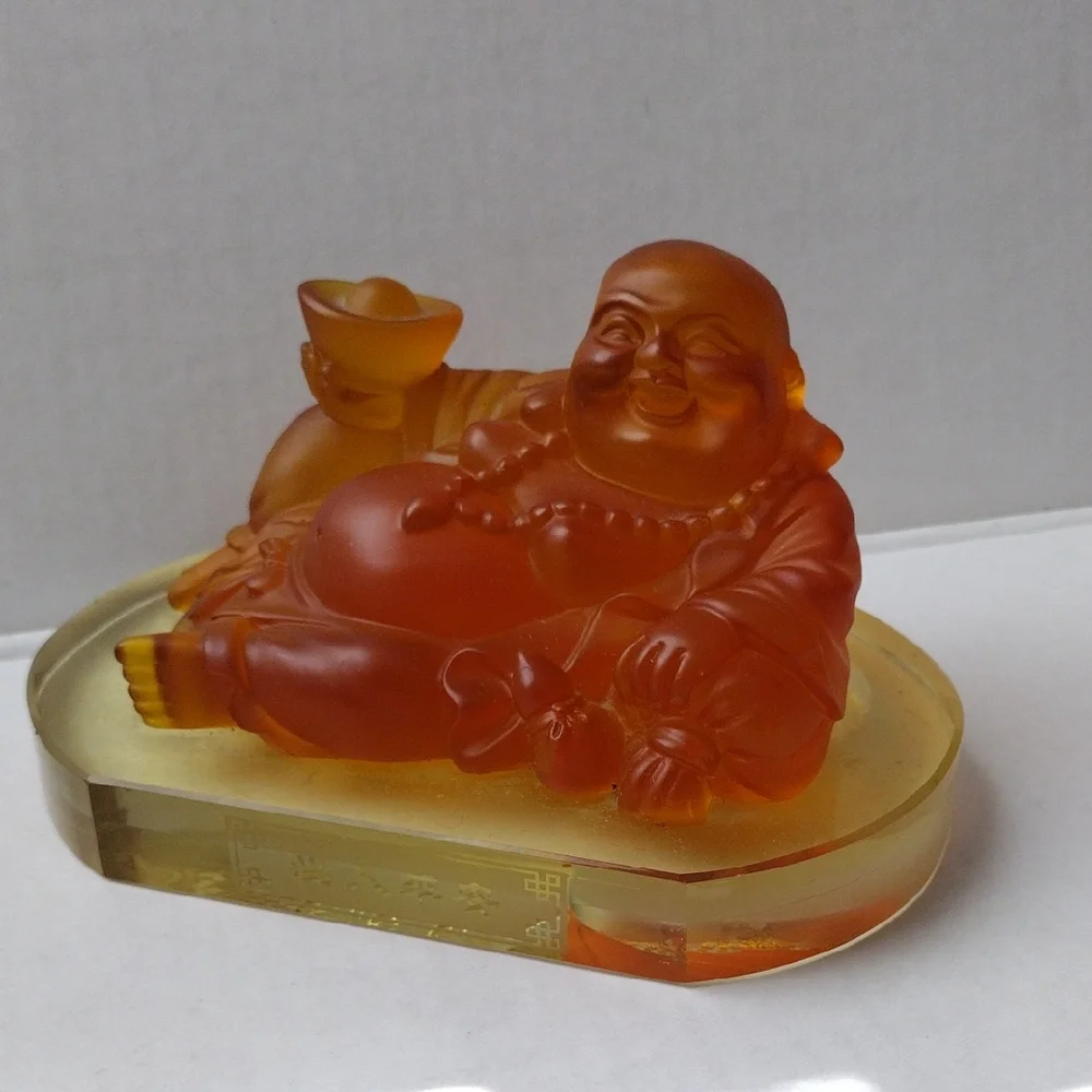 Orange Buddha Figurine